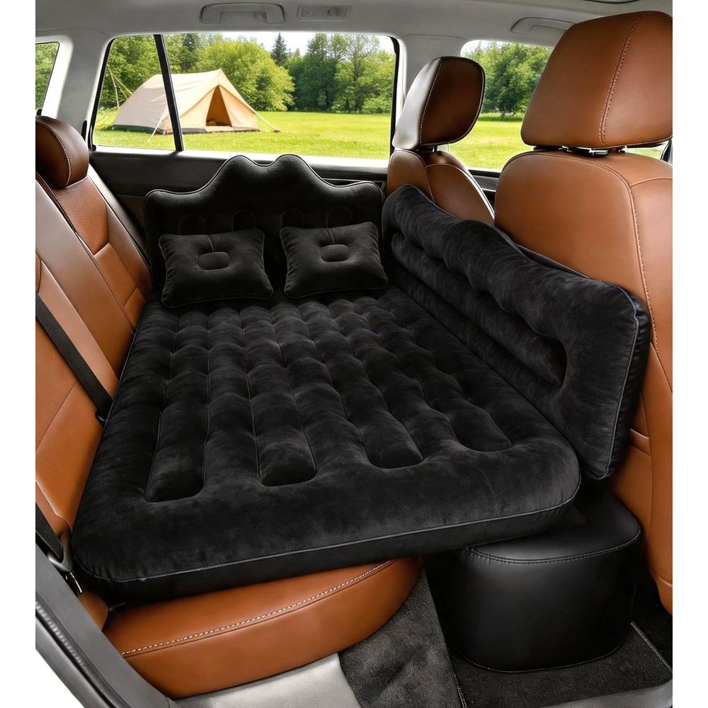 Inflatable Mattress - ที่นอนลมในรถยนต์สำหรับเบาะหลัง | เตียงลมสำหรับตั้งแคมป์ในรถบรรทุกด้านหลัง เหมาะสำหรับรถ SUV, เตียงนอนเป่าลมสำหรับเดินทางในรถตู้