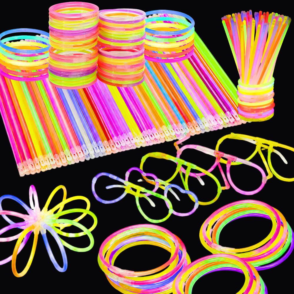 Glow Sticks Survival - ชุดแท่งไฟเรืองแสงหลากสีแบบสุ่ม 64/121 ชิ้น สำหรับงานปาร์ตี้กลางคืน แคมป์ปิ้ง งานเรฟ