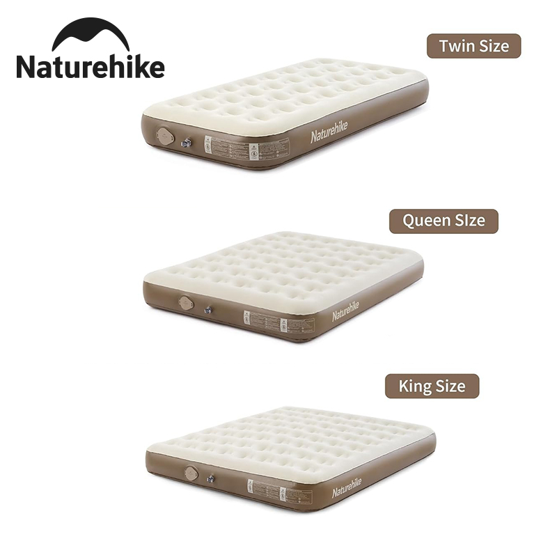 Outdoor Camping Rugs - ที่นอนลม Naturehike ขนาดควีน ทวิน คิง พร้อมปั๊มลมในตัว