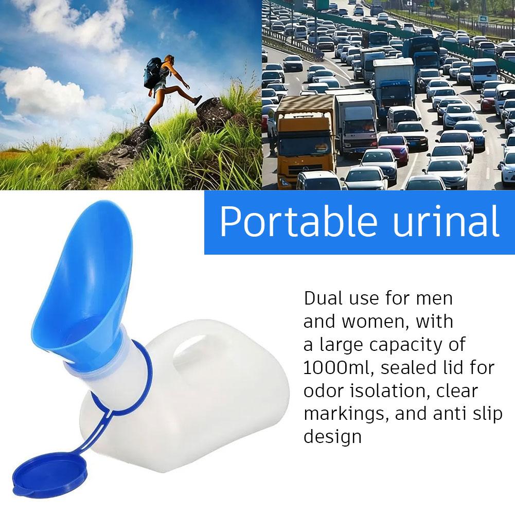 Outdoor Camping Water Tank - ขวดปัสสาวะพลาสติกแบบพกพาขนาด 1000 มล. สำหรับทุกเพศ ใช้เป็นอุปกรณ์ช่วยปัสสาวะ ขวดปัสสาวะสำหรับเดินทาง
