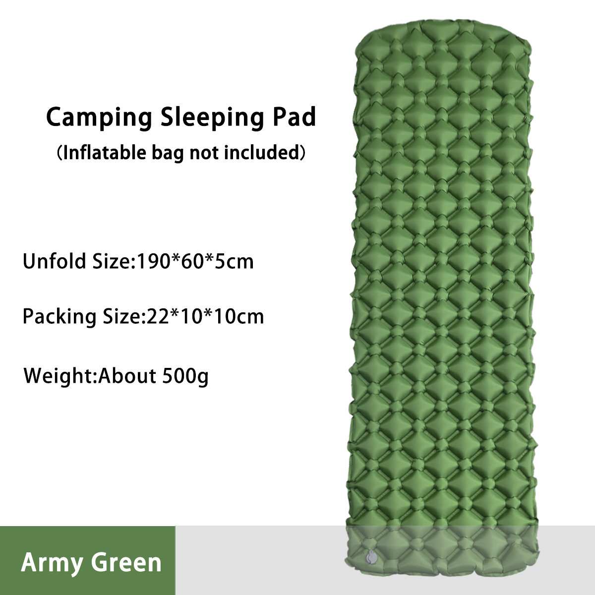 Inflatable Mattress - ที่นอนเป่าลมสำหรับตั้งแคมป์ในเต็นท์ เตียงพับสำหรับแคมป์ แผ่นรองนอน ผ้าห่มปิกนิก แผ่นรองนอนสำหรับเดินทาง อุปกรณ์แคมป์ปิ้ง