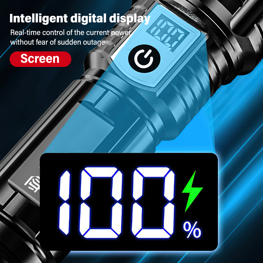 ไฟฉาย LED กำลังสูง 200000LM แบ - Outdoor Camping Hiking บทวิจารณ์และราคา