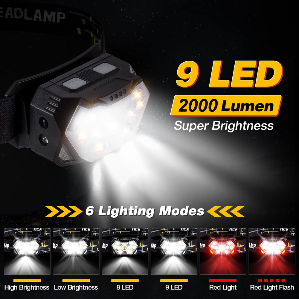 ไฟฉายคาดศีรษะ LED กันน้ำ ชาร์จ - Outdoor Camping Jobs บทวิจารณ์และราคา