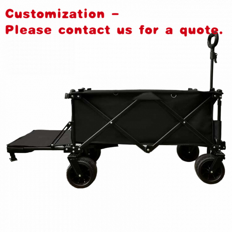 รถเข็นพับได้สแตนเลสแบบพกพา ใช้ - Outdoor Camping Vehicle Wagon บทวิจารณ์และราคา