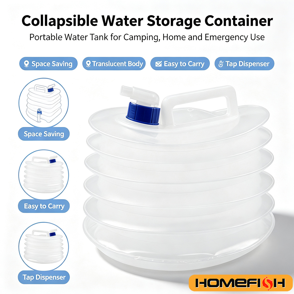 ถังเก็บน้ำพับได้แบบพกพา 5/10/1 - Outdoor Camping Water Tank บทวิจารณ์และราคา
