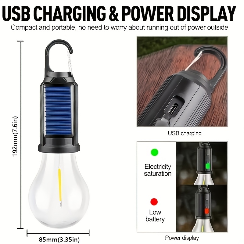 หลอดไฟ LED ฉุกเฉินแบบพกพา 4/6/ - Outdoor Camping Jobs บทวิจารณ์และราคา