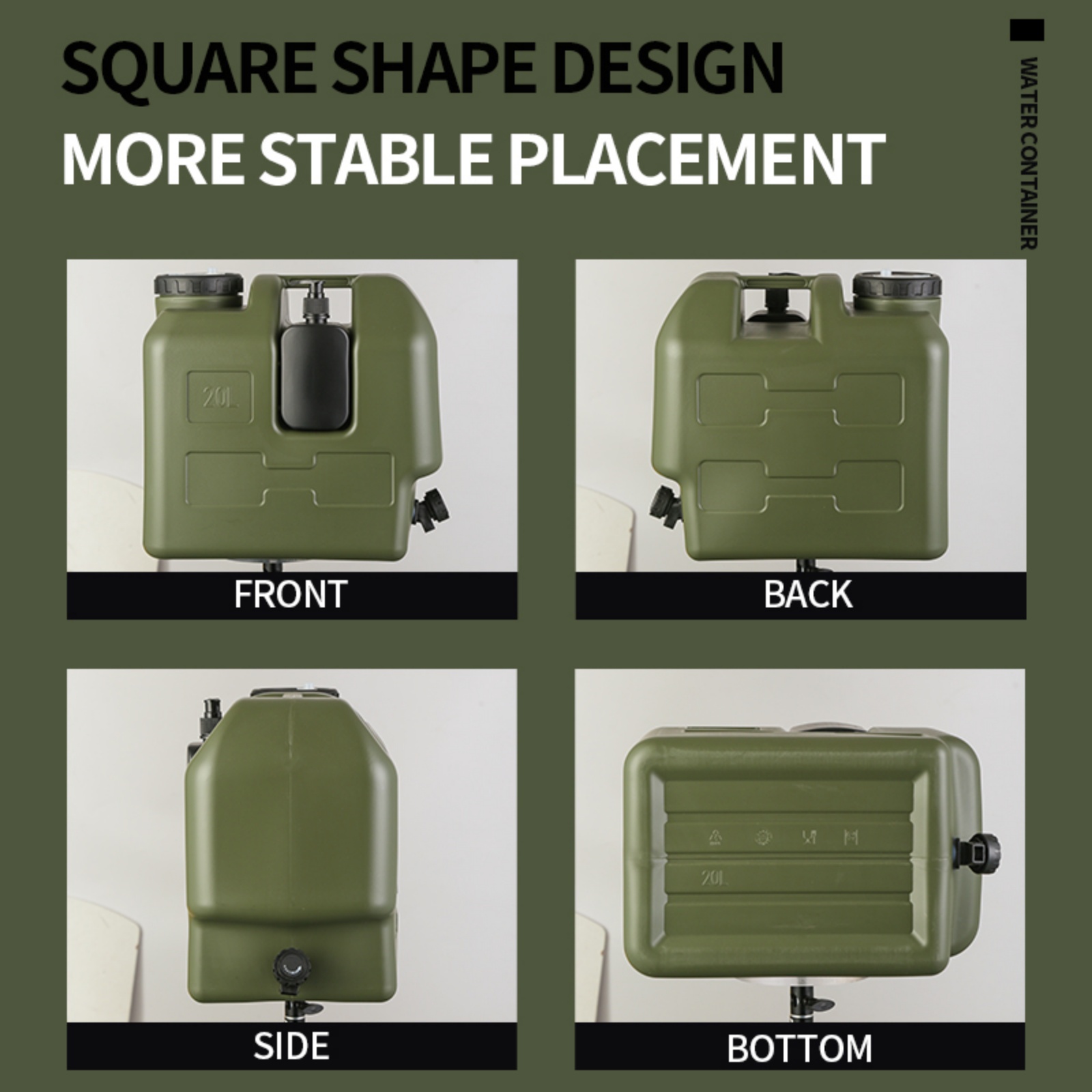 เหยือกน้ำพกพาขนาด 15/20 ลิตร พ - Outdoor Camping Water Tank บทวิจารณ์และราคา