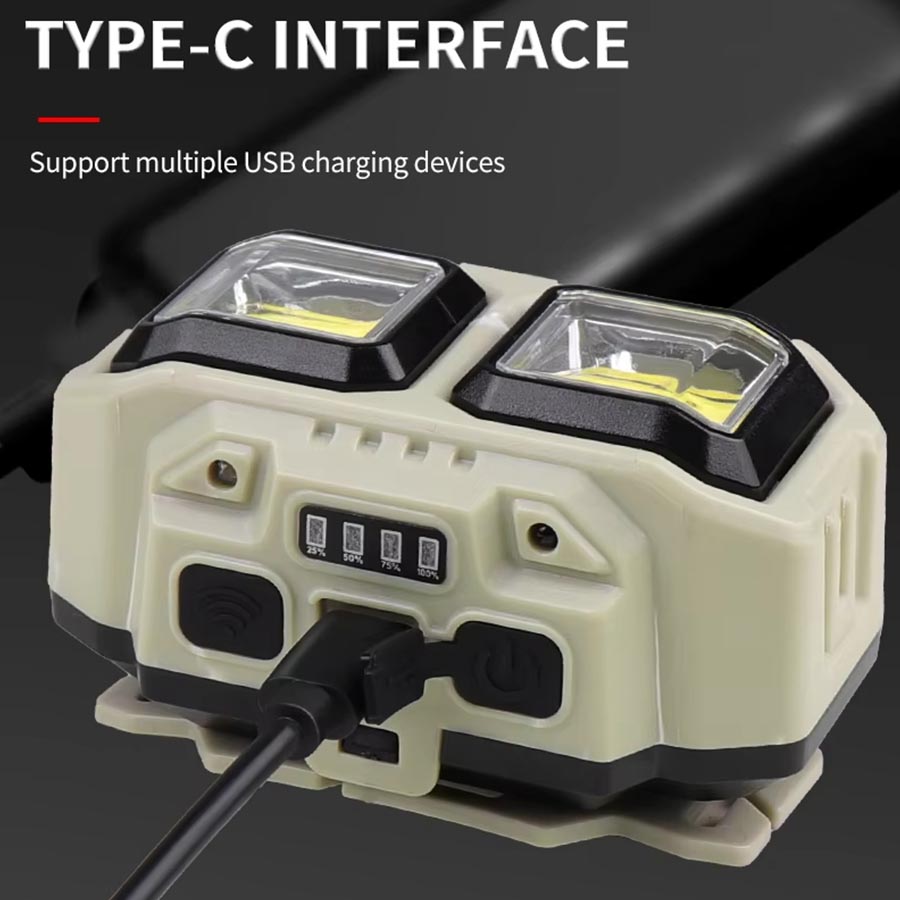 COB LED ไฟหน้าแบบชาร์จไฟได้, ไ - Outdoor Camping Jobs บทวิจารณ์และราคา
